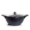 Stockpot GRANDE 30x14 cm / 7.7 LTR with glass lid with induction bottom (aluminium with non-stick coating)