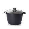 Stockpot EMMA 24x17 cm / 6.3 LTR with glass lid with induction bottom (aluminium with non-stick coating)