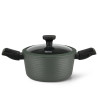 Stockpot BRILLIANT 20x10 cm / 2.6 LTR with detachable handles and glass lid (aluminum with non-stick coating)