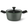 Stockpot BRILLIANT 28x13.5 cm / 7.1 LTR with detachable handles and glass lid (aluminum with non-stick coating)