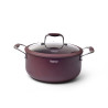 Stockpot AVENTURINE 20x10 cm / 2.9 LTR with glass lid and induction bottom (aluminium with non-stick coating)