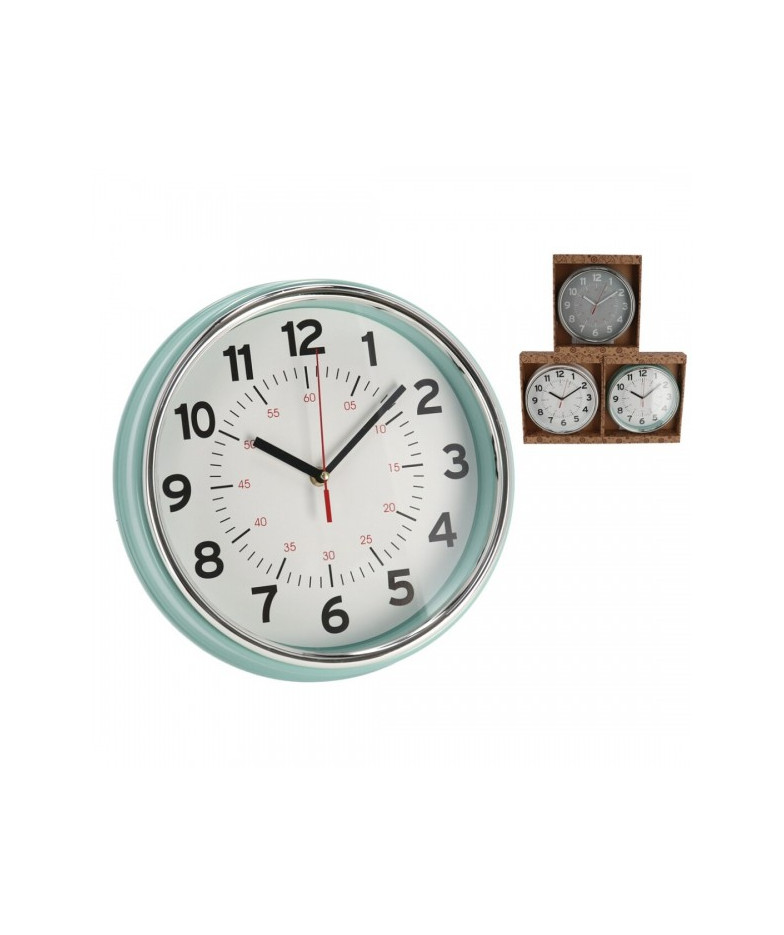 Pulkstenis plast. sieninis 29cm SECOND