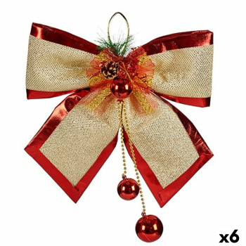 Lasso Krist+ Punane Kuldne 33 x 9 x 33 cm Jõuluehe (6 Ühikut),,,