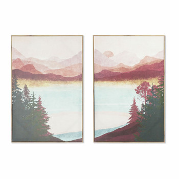 Canvas DKD Home Decor Canvas MDF Wood 60 x 3 x 90 cm,,,
