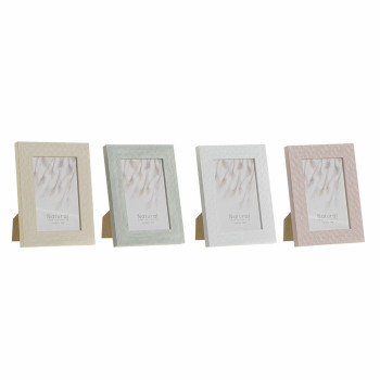 Nuotraukų rėmelis DKD Home Decor Urban Stiklas Rusvai gelsva Rožinė Balta Žalia PS (14,5 x 2 x 19,5 cm) (4 vnt.),,,