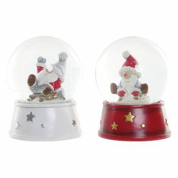 Kuuseehe DKD Home Decor Vaik Kristall Jõuluvana (2 pcs) (9.5 x 9.5 x 13.5 cm),,,