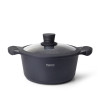 Stockpot PRESTIGE 20x9.5 см / 2.4 LTR with glass lid and induction bottom (aluminium with non-stick coating)