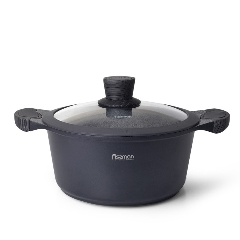 Stockpot PRESTIGE 24x11.5 см / 4.3 LTR with glass lid and induction bottom (aluminium with non-stick coating)
