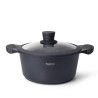 Stockpot PRESTIGE 24x11.5 см / 4.3 LTR with glass lid and induction bottom (aluminium with non-stick coating)
