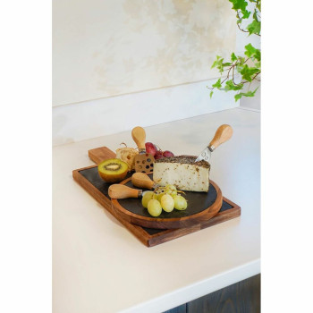 Griešanas dēlis DKD Home Decor Nerūsējošais tērauds Valde / Dēlis Akācija (32 x 20 x 1.5 cm) (4 x 15 x 1,5 cm) (3 pcs)