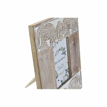 Photo frame DKD Home Decor Crystal Elephant Brown White Mango wood Indian Man (23 x 1,5 x 28 cm),,,