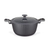 Stockpot MIDNIGHT SYDNEY 24x11.5 см / 4.4 LTR with glass lid and induction bottom (aluminium with non-stick coating)