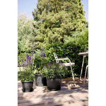 Plant pot Elho Amiga Round 40 Black Anthracite 39 x 29 cm,,,