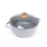 Stockpot SHADOW BORNEO 24x11 cm / 4,2 LTR with glass lid with induction bottom (aluminium with non-stick coating)