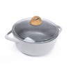 Stockpot SHADOW BORNEO 28x12.5 cm / 6.5 LTR with glass lid with induction bottom (aluminium with non-stick coating)
