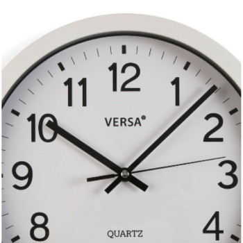 Wall Clock Versa White Plastic Quartz 4,3 x 30 x 30 cm,,,