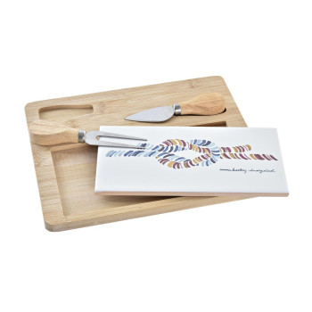 Siera dēlis DKD Home Decor Bambuss Keramika 24,5 x 20 x 1,2 cm Jūrnieks