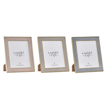 Nuotraukų rėmelis DKD Home Decor Stiklas Medžio MDF (26 x 2 x 31 cm) (3 vnt.),,,