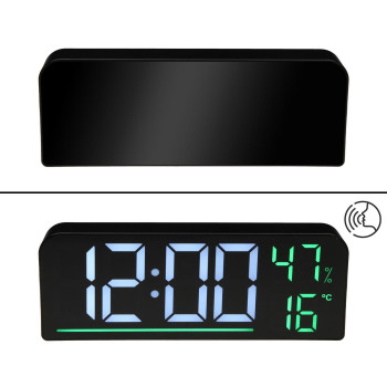 Alarm Clock Versa White Black Green,,,