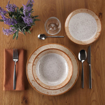 Māla trauki Versa Brūns Porcelāns 18 Daudzums