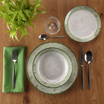 Māla trauki Versa Zaļš Porcelāns 18 Daudzums