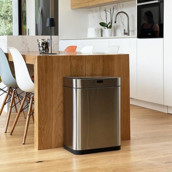 Atkritumu tvertne Kitchen Move Pelēks Metāls Nerūsējošais tērauds 60 L,,,