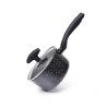 Sauce pan with glass lid FIORE 16x8.5 cm / 1.45 LTR with induction bottom (aluminium with non-stick coating)
