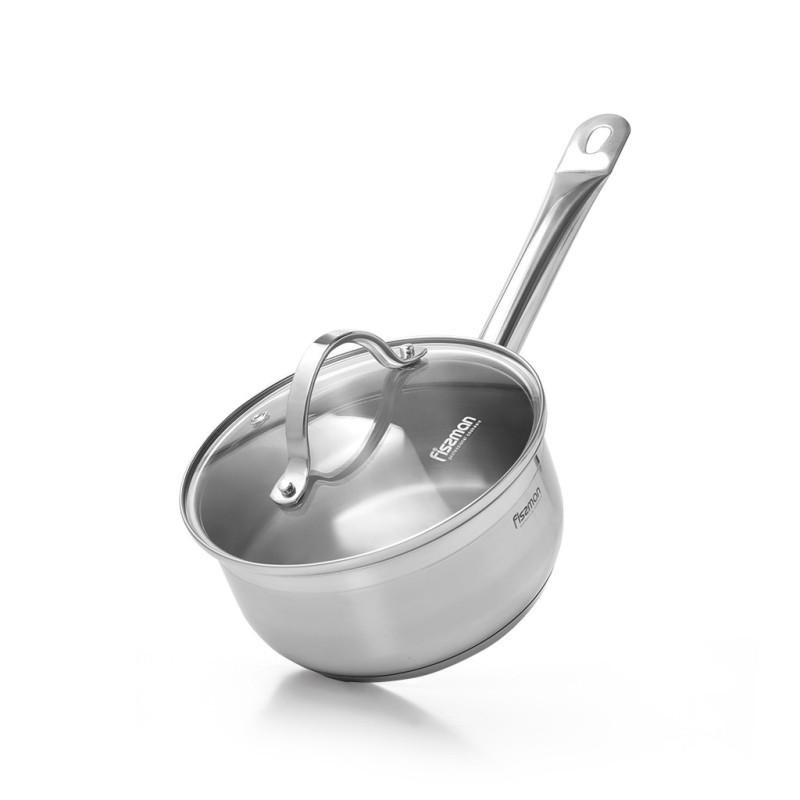 LUMINOSA Saucepan 16x7.5 cm / 1.5 LTR with glass lid (stainless steel)