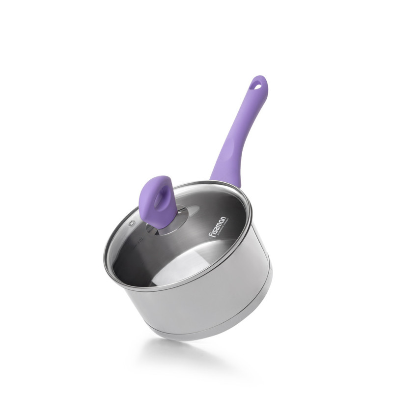 MIRABELLE Saucepan with glass lid 16x8 cm / 1.6 LTR (stainless steel)