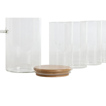 Stiklinių rinkinys Home ESPRIT Skaidrus Bambukas Borosilikatinis stiklas 210 ml