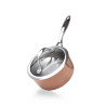 Saucepan MONRO 16x7.5 cm / 1.4 LTR with glass lid (stainless steel)