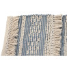 Paklājs DKD Home Decor 180 x 120 x 2 cm Zils Kokvilna Balts Boho,,,