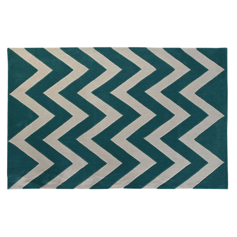 Kilimas DKD Home Decor Poliesteris Zigzagas Dvispalviais 120 x 180 x 2 cm,,,