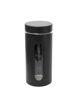 JORIS BLACK Stiklinis indas su metaliniu dangteliu 1200ml