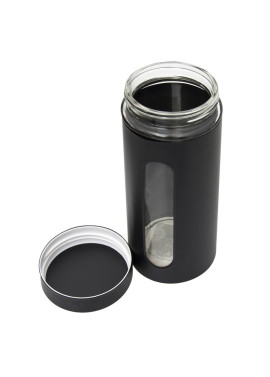 JORIS BLACK Stiklinis indas su metaliniu dangteliu 1200ml