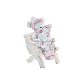 Jõuluehe DKD Home Decor Hiir Vaik (8 x 5,5 x 10 cm),,,
