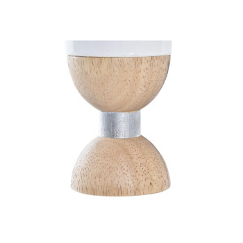 Jõuluküünla Hoidja DKD Home Decor Valge Pruun Naturaalne Täht 6 x 6 x 14 cm,,,