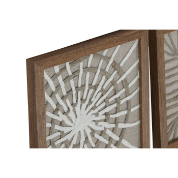 Set of 4 pictures Home ESPRIT Paper Crystal 22 x 2 x 22 cm,,,