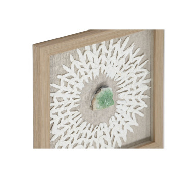 Set of 4 pictures Home ESPRIT Paper Crystal 22 x 2 x 22 cm,,,