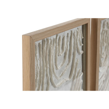 Set of 2 pictures Home ESPRIT Paper Crystal 25 x 2 x 35 cm,,,