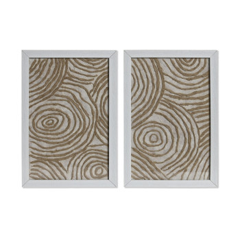 Set of 2 pictures Home ESPRIT Paper Crystal 20 x 2 x 30 cm,,,