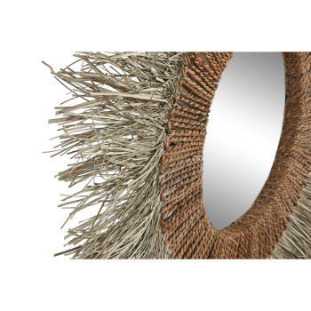 Seinapeegel Home ESPRIT Pruun Naturaalne Troopiline 130 x 17 x 130 cm,,,
