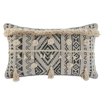 Pagalvėlė Home ESPRIT Balta Juoda Boho 50 x 8 x 30 cm,,,