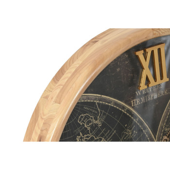 Wall Clock Home ESPRIT Black Golden Crystal Iron Vintage 62 x 8,5 x 62 cm,,,