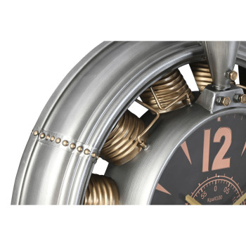 Wall Clock Home ESPRIT Golden Silver PVC Metal Helices Vintage 133 x 24 x 120 cm,,,