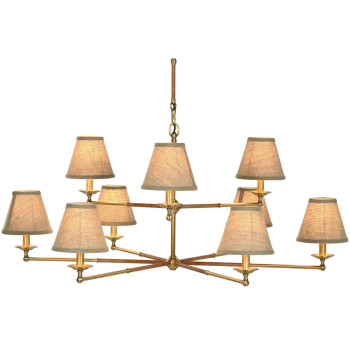 Pakabinamas apšvietimas Home ESPRIT Rusvai gelsva Auksinis Žalvaris 25 W 113 x 113 x 132 cm,,,