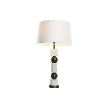 Stalinė lempa Home ESPRIT Balta Bronzinis 50 W 220 V,,,