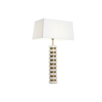 Stalinė lempa Home ESPRIT Balta Rusvai gelsva Auksinis 50 W 220 V,,,