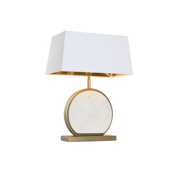 Stalinė lempa Home ESPRIT Balta Auksinis 50 W 220 V