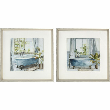 Painting DKD Home Decor Crystal MDF Wood 32 x 2,5 x 32 cm 32 x 2,3 x 32 cm,,,